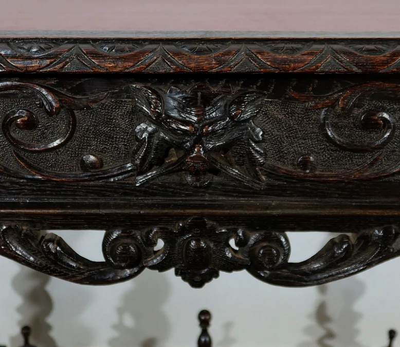 Cabinet de Travail et Table Bureau, style Louis XIII – Fin XIXe