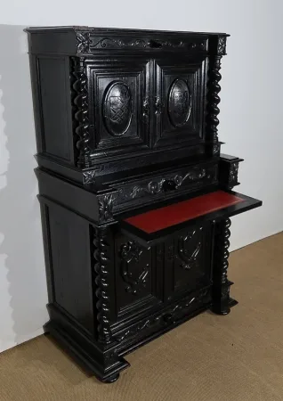 Cabinet de Travail et Table Bureau, style Louis XIII – Fin XIXe