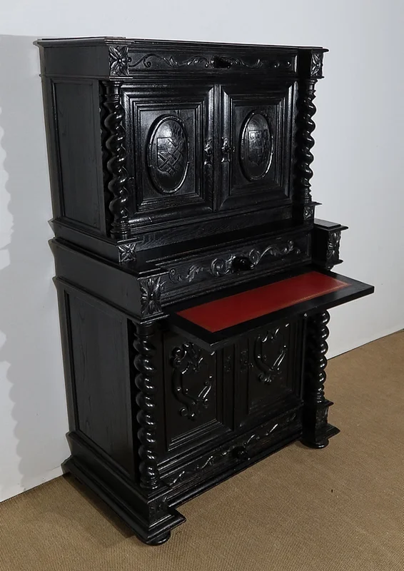 Cabinet de Travail et Table Bureau, style Louis XIII – Fin XIXe