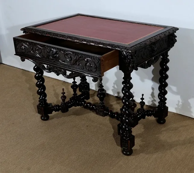 Cabinet de Travail et Table Bureau, style Louis XIII – Fin XIXe