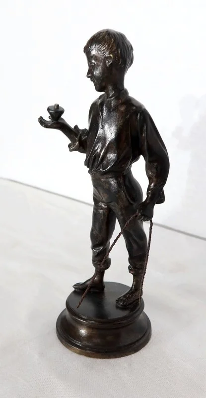 Bronze « Garçon à la toupie » - Fin XIXe