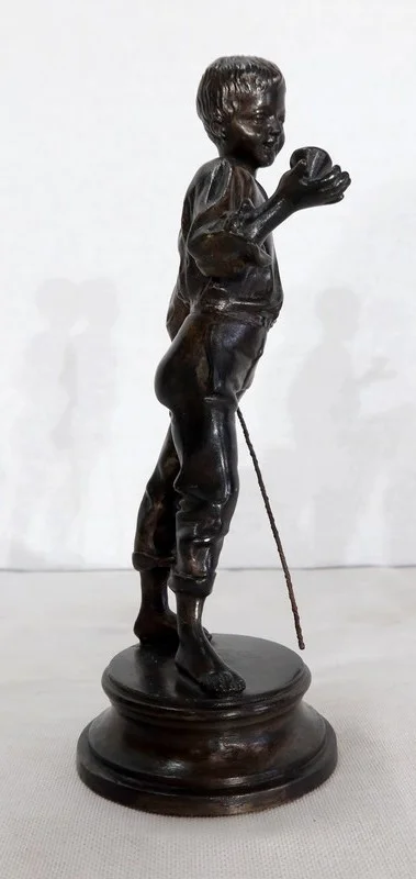 Bronze « Garçon à la toupie » - Fin XIXe