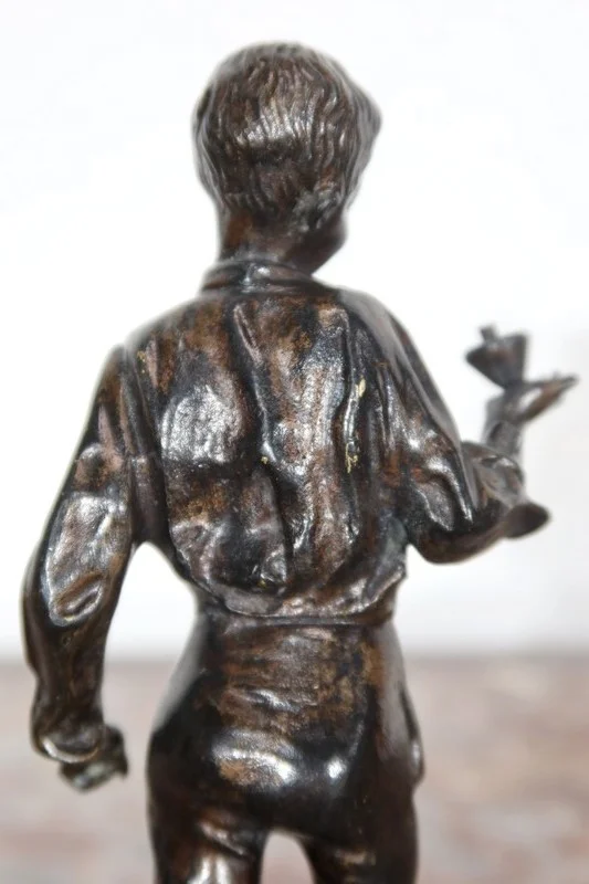 Bronze « Garçon à la toupie » - Fin XIXe