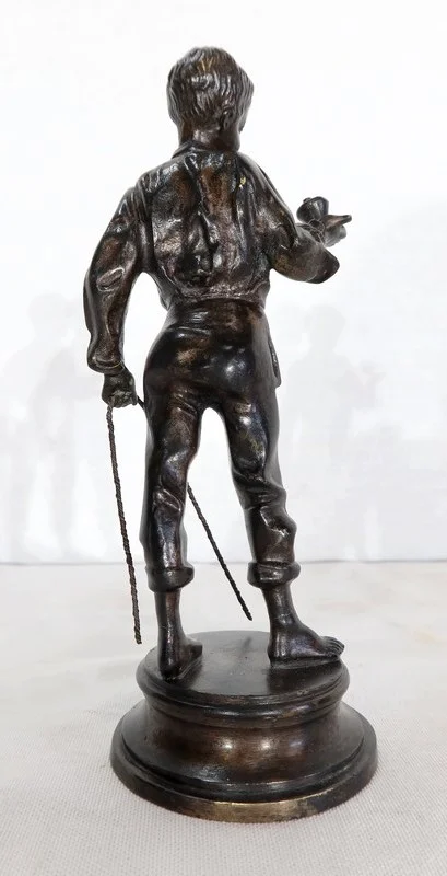 Bronze « Garçon à la toupie » - Fin XIXe