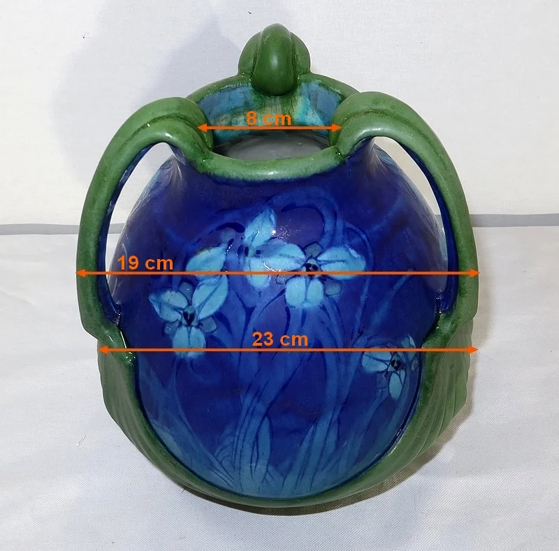 Vase à décor floral signé E. Lachenal – Fin XIXe