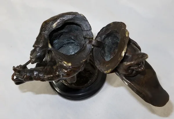 Encrier en Bronze « Le Grotesque »  - XIXe