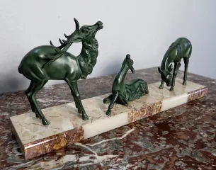 ART-DECO-ZEITGRUPPE IN SPELTER