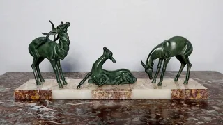 ART-DECO-ZEITGRUPPE IN SPELTER