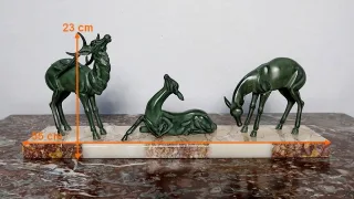 ART-DECO-ZEITGRUPPE IN SPELTER