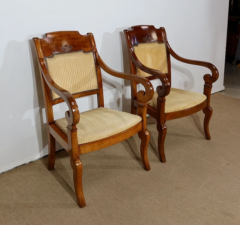 PAAR FRANSE RESTAURATIEPERIODE STOELEN