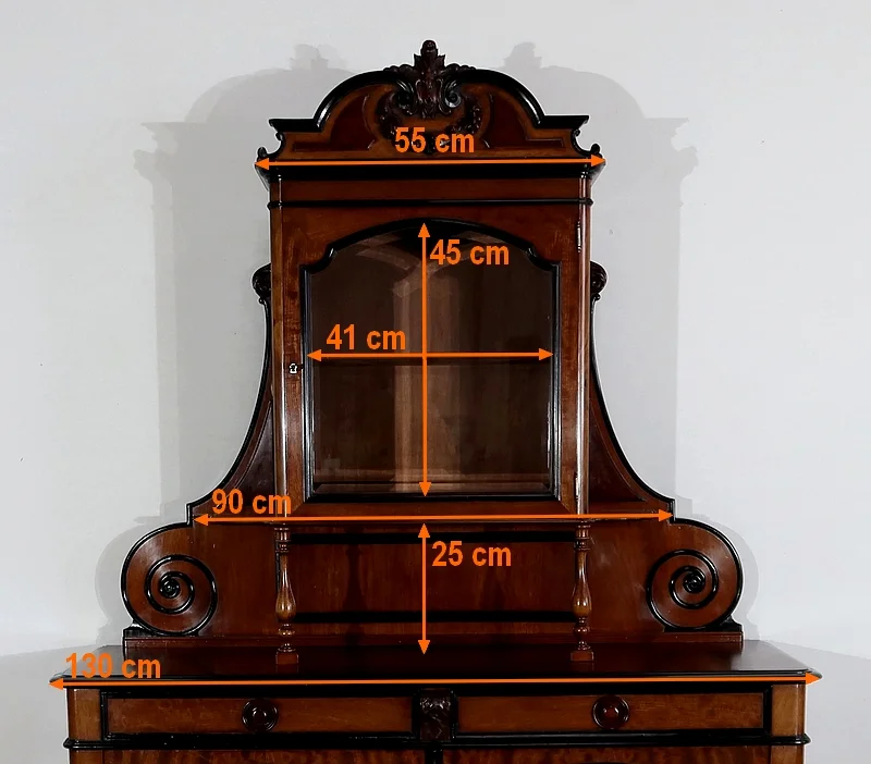 Desserte Vitrine en Acajou – Fin XIXe