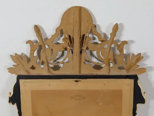 Miroir en bois doré à la feuille d'Or Louis XVI – 2ème partie XIXe