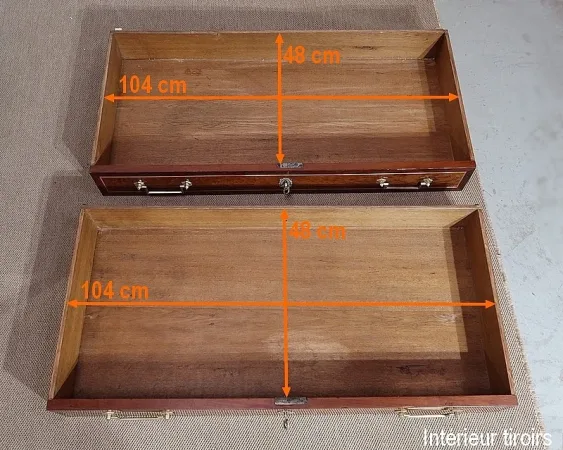 Commode Scriban Louis XVI en Acajou et Bois précieux – XVIIIe
