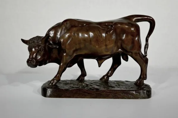 Bronze « Le Taureau » de L. Vidal, 1867 – XIXe