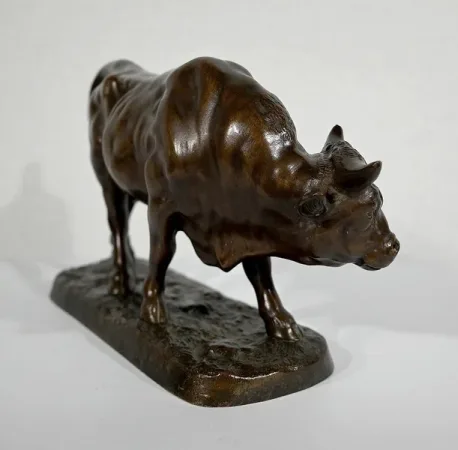 Bronze « Le Taureau » de L. Vidal, 1867 – XIXe