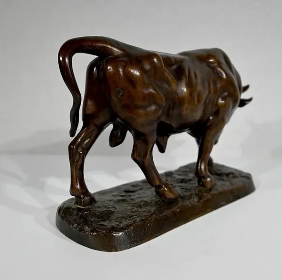 Bronze « Le Taureau » de L. Vidal, 1867 – XIXe
