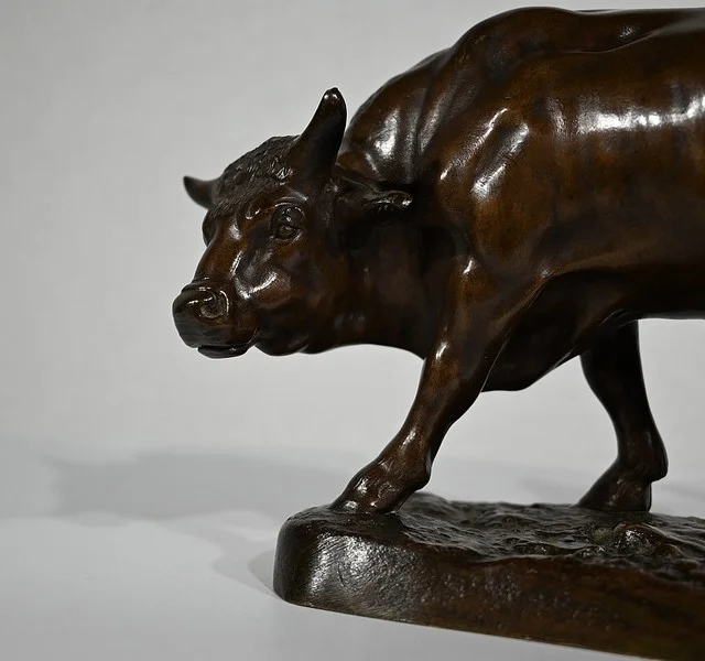 BRONZE Stier von L. VIDAL