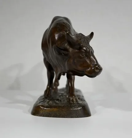 Bronze « Le Taureau » de L. Vidal, 1867 – XIXe