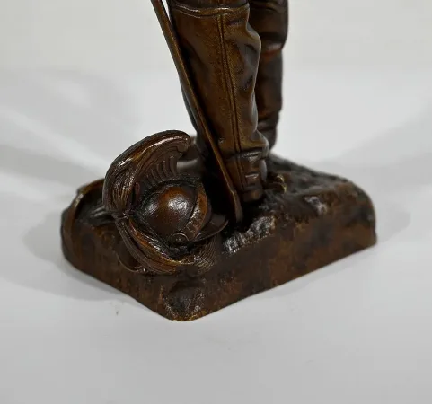 Bronze « L’Estafette » de C. Anfrie – XIXe