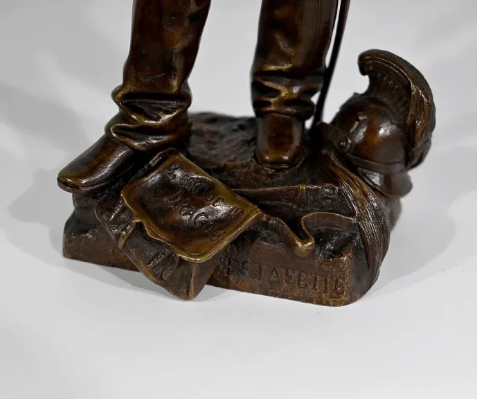 Bronze « L’Estafette » de C. Anfrie – XIXe