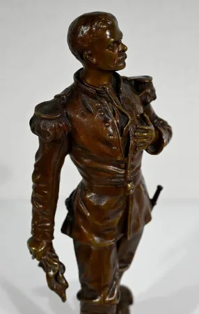 Bronze « L’Estafette » de C. Anfrie – XIXe