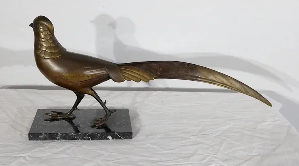 Importante Sculpture de Lorino, « Le faisan » , Art Déco – Début XXe