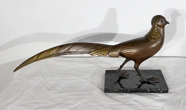 Importante Sculpture de Lorino, « Le faisan » , Art Déco – Début XXe