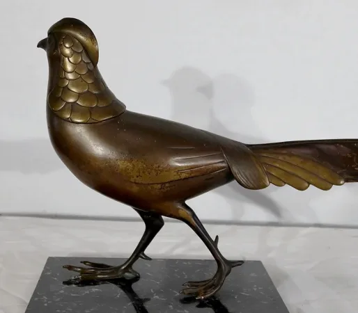Importante Sculpture de Lorino, « Le faisan » , Art Déco – Début XXe