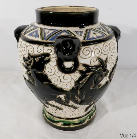 Vase en Céramique émaillée, Chine – 2ème partie XIXe