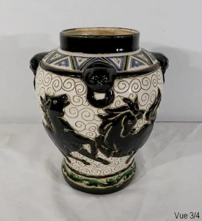 Vase en Céramique émaillée, Chine – 2ème partie XIXe