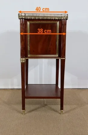 Petit Meuble de Milieu en Acajou massif et Marbre, style Louis XVI – 1900