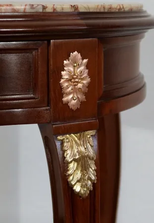 Petite Table de Salon en Acajou massif, goût Louis XVI – Début XXe