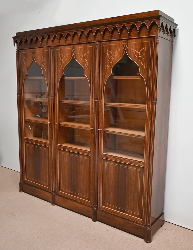 THREE DOOR BOOKCASE