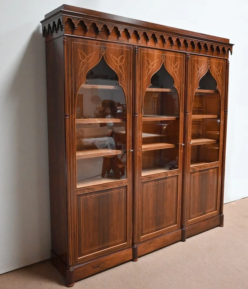THREE DOOR BOOKCASE