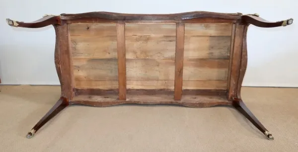 Bureau d’Apparat en Bois de Rose et Bois de Violette, style Louis XV – 2ème moitié XIXe