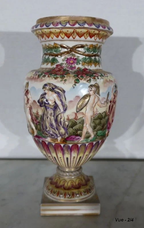PAIR OF CAPODIMONTE VASES