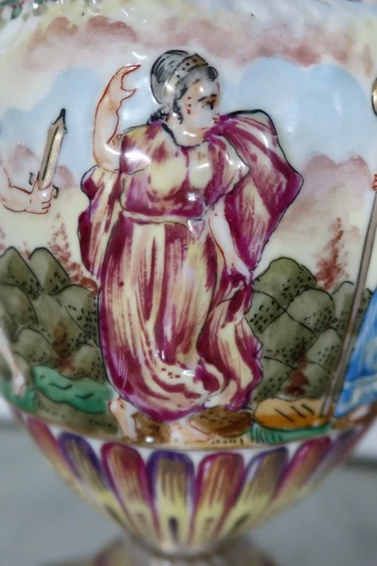 PAIR OF CAPODIMONTE VASES