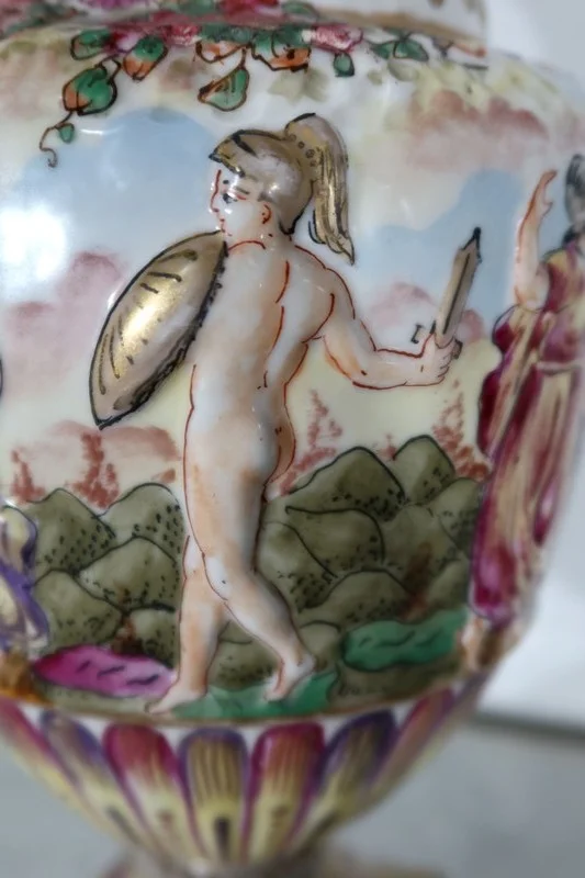 PAIR OF CAPODIMONTE VASES