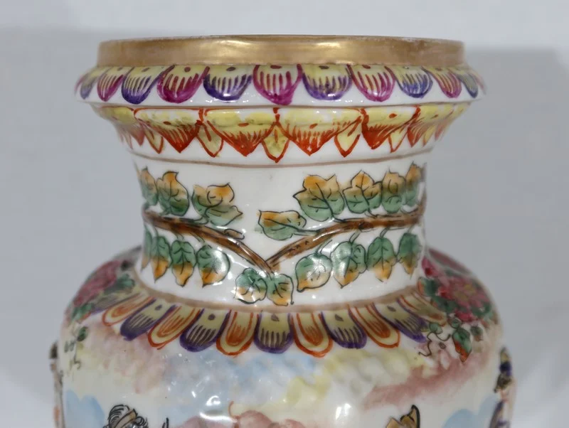 PAIR OF CAPODIMONTE VASES
