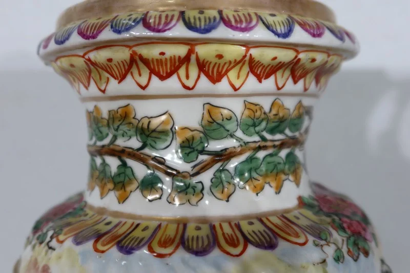 PAIR OF CAPODIMONTE VASES