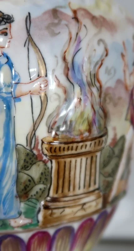 PAIR OF CAPODIMONTE VASES