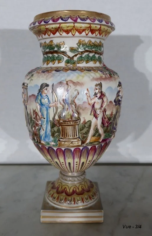 PAIR OF CAPODIMONTE VASES
