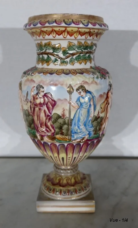 PAIR OF CAPODIMONTE VASES