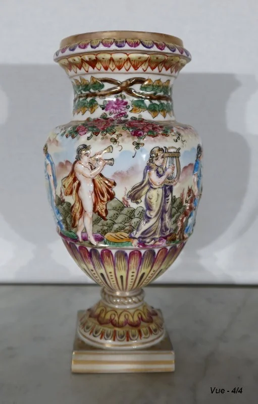 PAIR OF CAPODIMONTE VASES