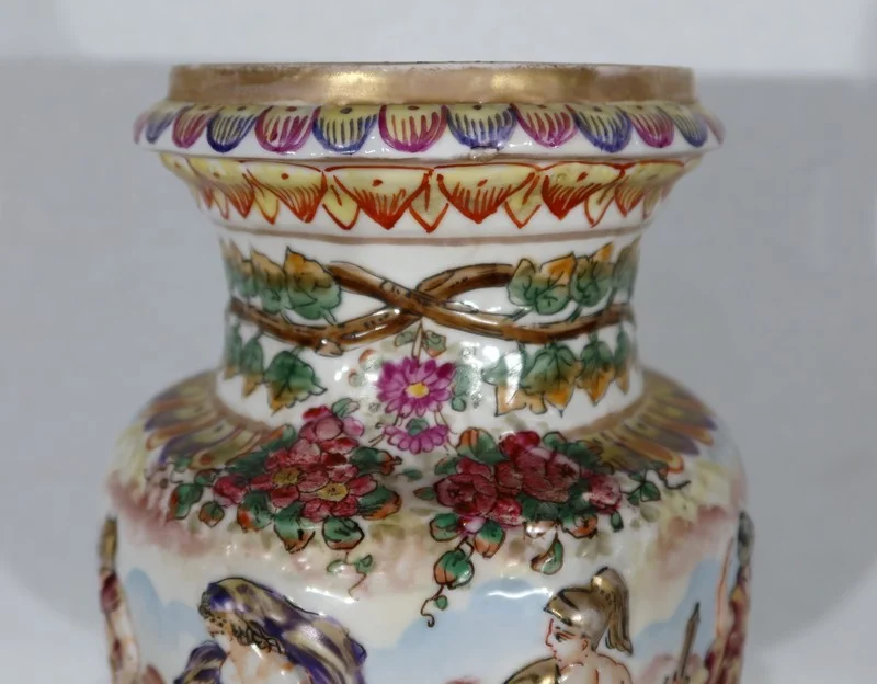 PAIR OF CAPODIMONTE VASES