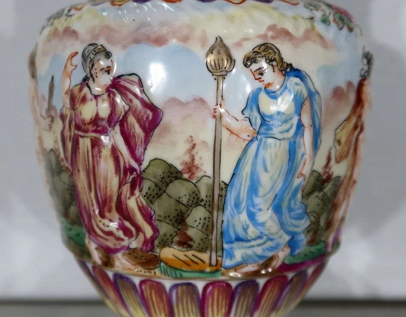 PAIR OF CAPODIMONTE VASES