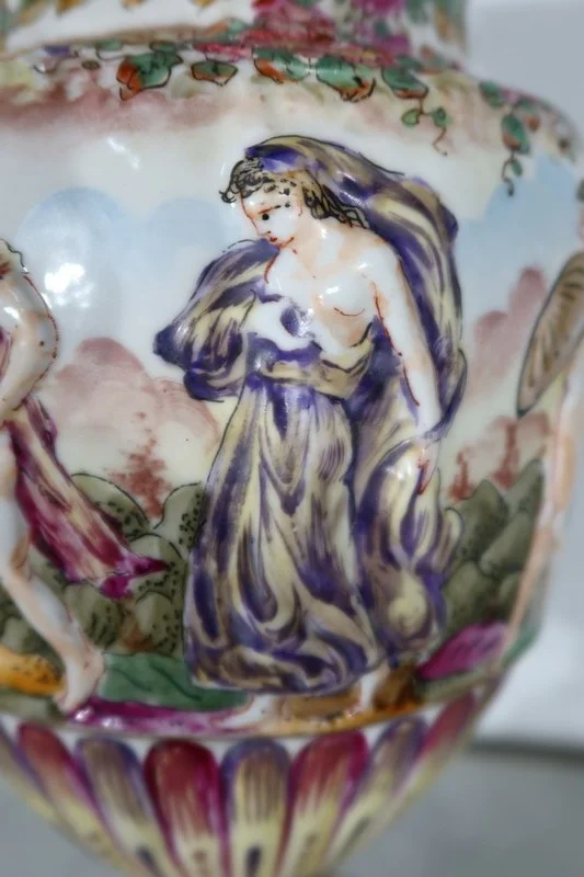 PAIR OF CAPODIMONTE VASES