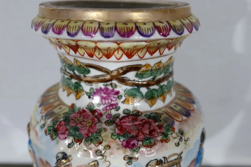 PAIR OF CAPODIMONTE VASES