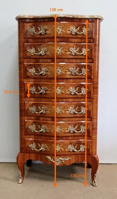 LOUIS XV STYLE CHEST OF DRAWERS