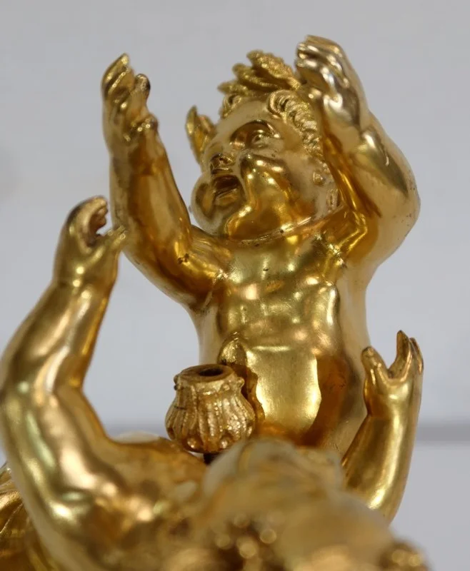 Groupe en Bronze Doré, goût Louis XV, époque Napoléon III – circa 1850